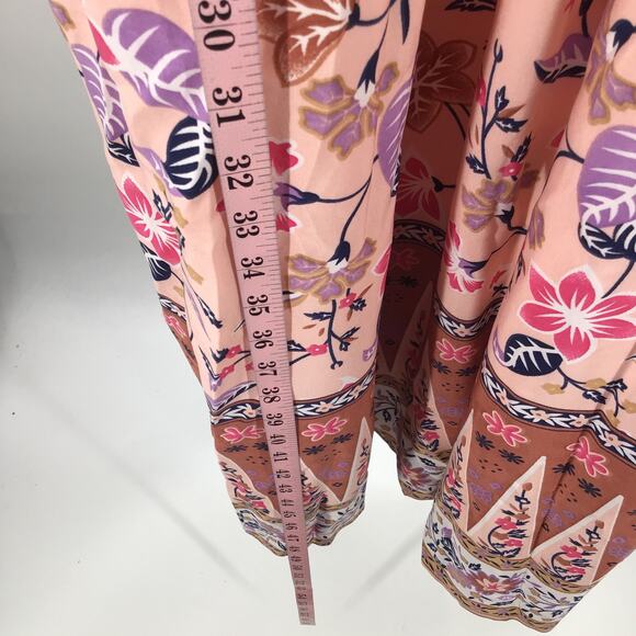 BLOOMCHIC 14-16 Plus 1X Pink Halter Floral Boho Sleeveless Midi Dress NWT 0B7 - Picture 3 of 5